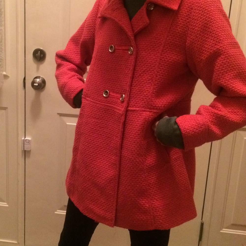 Winter coat jacket Juniors size 18. Coral!